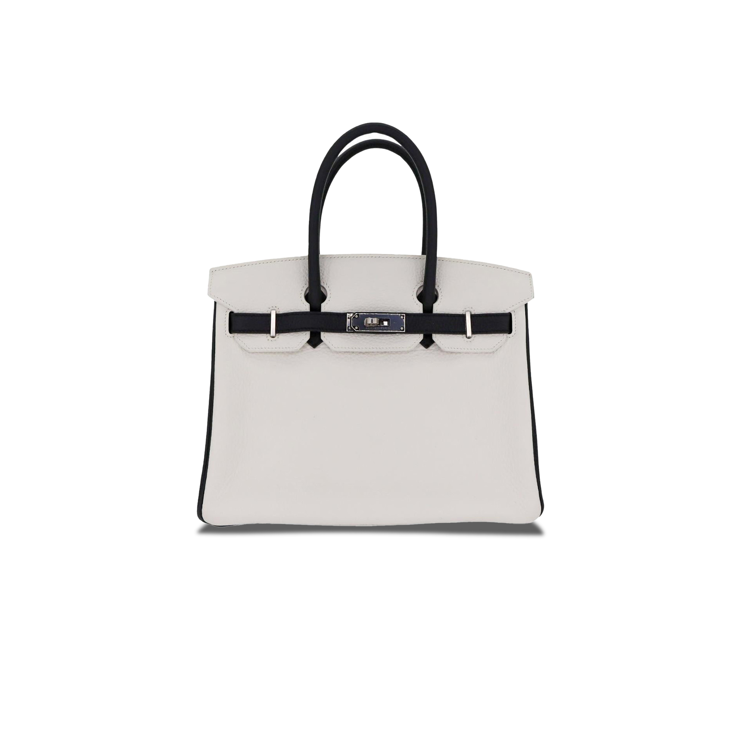 HERMES MASTER BIRKIN 30 TOGO LEATHER MILKSHAKE WHITE SILVER BUCKLE BAG 2632222857052 (30*23*15cm)